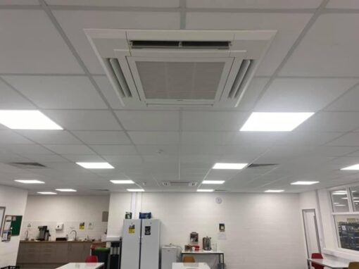 Mitsubishi electric 14kw cassette twin split system