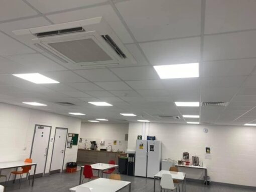 Mitsubishi electric 14kw cassette twin split system